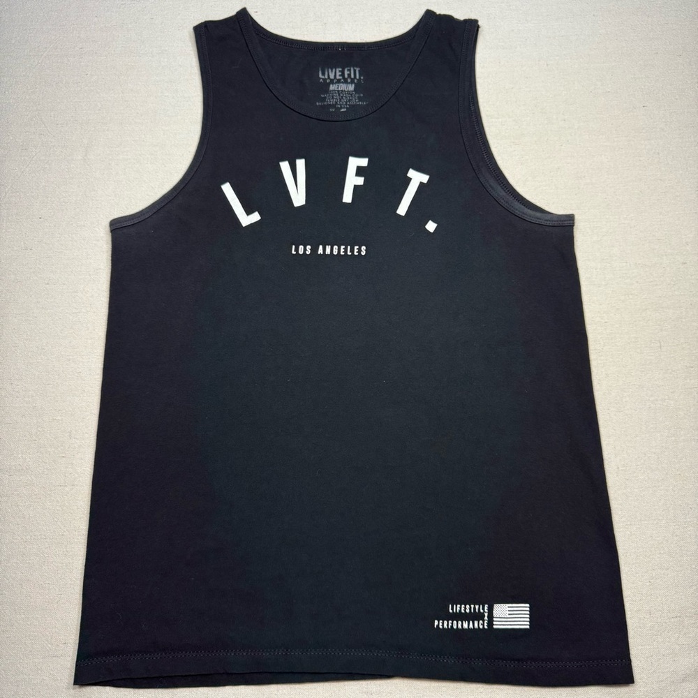 LVFT LOS ANGELES Men's Black Tank Top - Size Medium